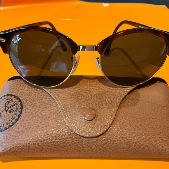 Ray-Ban Clubround Green Lens Tortoise Gold Frame Unisex Sunglasses RB4246 990 51 - Picture 6 of 12